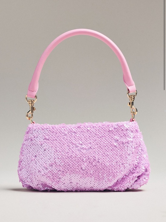 Anthropologie Handbags - Anthropologie Lavender Sequin Shoulder Bag